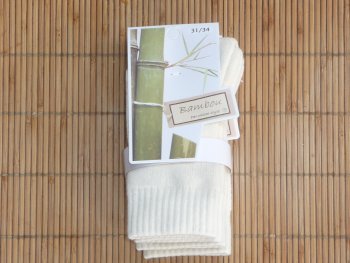 Chaussettes en bambou Rando/travail enfant 31/34 (2 paires) - �cru