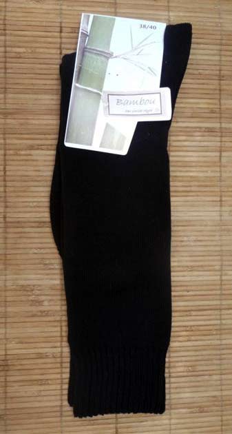 Chaussettes en bambou Mi-bas Rando/travail (2 paires) - noir