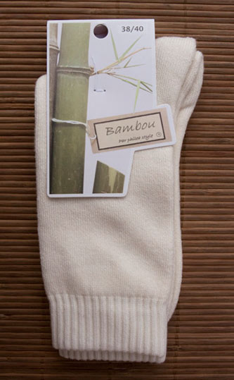 Chaussettes en bambou Rando/travail (2 paires) - �cru