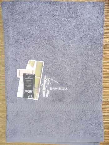 Drap de bain en bambou - gris