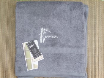 Drap de bain en bambou - gris