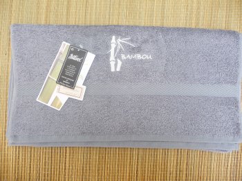 Serviette de bain en bambou - gris